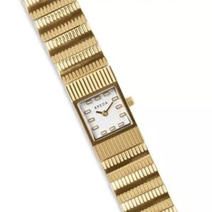 BREDA Unisex Groove Watch, 16mm x 16mm, Gold, NIB, $195